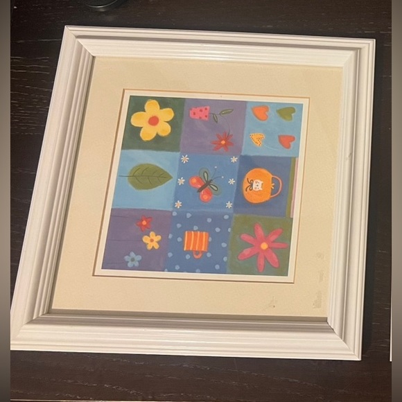 Art and Design 12x12 White Modern Frames and Art Print Butterflies and Blooms - Picture 4 of 7